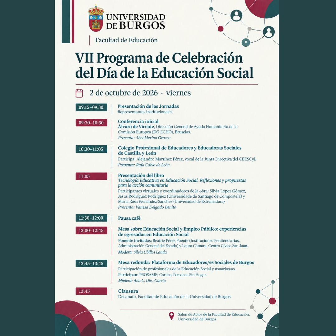 VII JORNADAS UBU CELEBRACIÓN DÍA INTERNACIONAL DE LA EDUCACIÓN SOCIAL. 2 OCTUBRE 2026